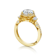 Load image into Gallery viewer, Tacori 18k Yellow Gold Dantela Round Diamond Engagement Ring (0.69 CTW)