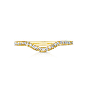 Tacori 18k Yellow Gold Sculpted Crescent Diamond Wedding Band (0.17 CTW)