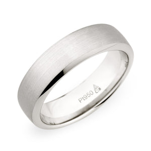 Brushed 2025 palladium ring