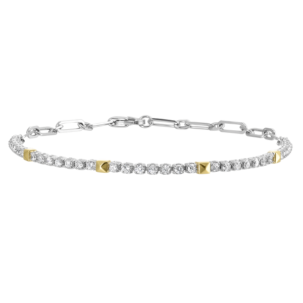 14K White Gold Diamond Fashion Bracelet 0.75CTW
