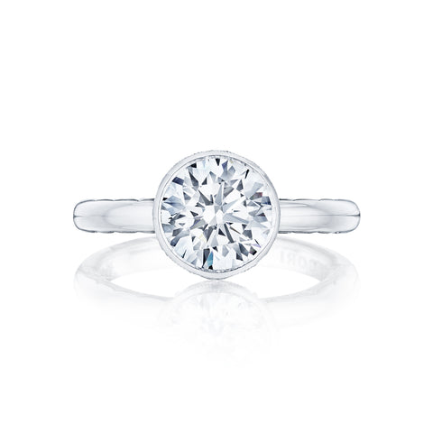 Tacori 18k White Gold Starlit Round Diamond Engagement Ring Setting  (0.01 CTW)