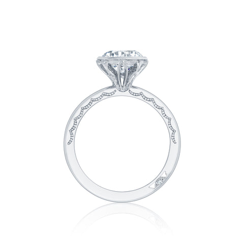 Tacori 18k White Gold Starlit Round Diamond Engagement Ring Setting  (0.01 CTW)