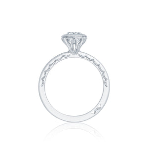 Tacori 18k White Gold Starlit Cushion Diamond Engagement Ring Setting  (0.01 CTW)