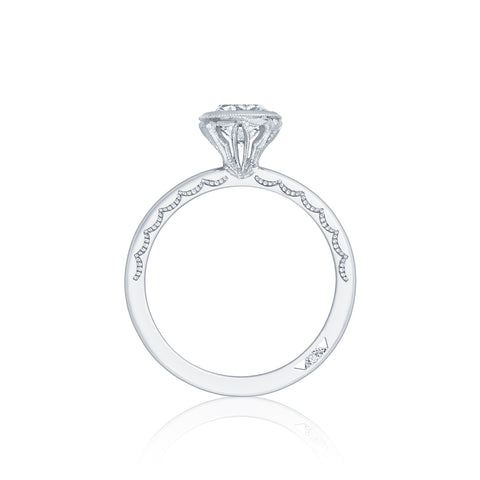 Tacori 18k White Gold Starlit Cushion Diamond Engagement Ring Setting  (0.01 CTW)