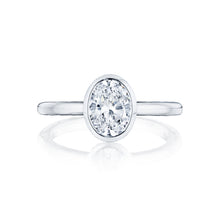 Load image into Gallery viewer, Tacori 18k White Gold Starlit Oval Diamond Engagement Ring (0.01 CTW)