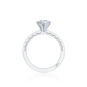 Tacori 18k White Gold Starlit Pear Diamond Engagement Ring (0.01 CTW)