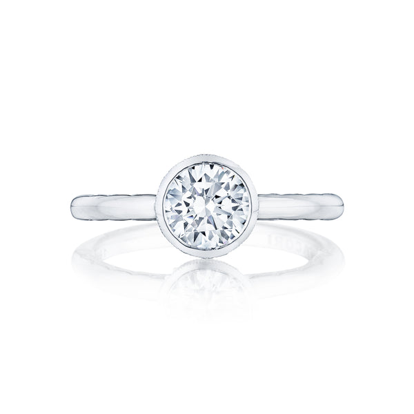 Tacori 18k White Gold Starlit Round Diamond Engagement Ring Setting  (0.01 CTW)