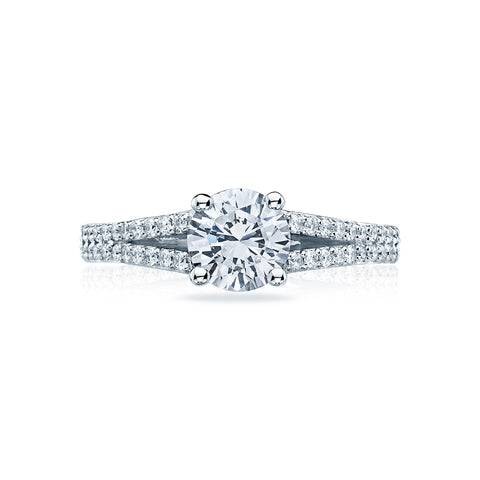 Tacori 18k White Gold Simply Tacori Round Diamond Engagement Ring Setting (0.34 CTW)