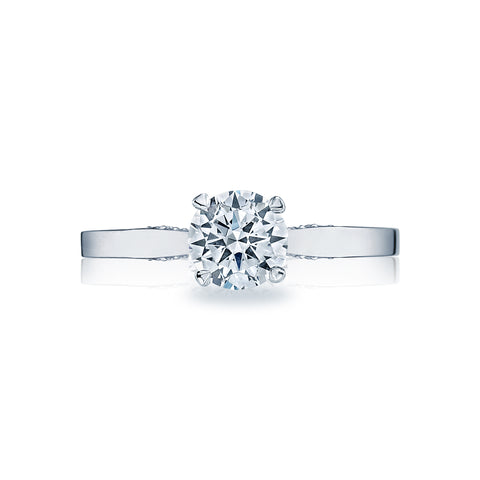 Tacori 18k White Gold Simply Tacori Round Diamond Engagement Ring Setting (0.09 CTW)