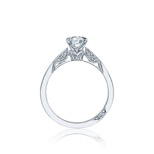 Tacori 18k White Gold Simply Tacori Round Diamond Engagement Ring (0.09 CTW)