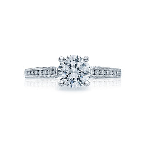 Tacori 18k White Gold Simply Tacori Round Diamond Engagement Ring Setting (0.25 CTW)