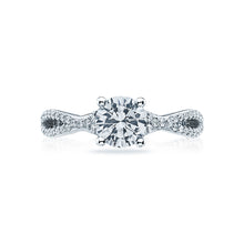 Load image into Gallery viewer, Tacori Platinum Ribbon Round Diamond Engagement Ring (0.26 CTW)