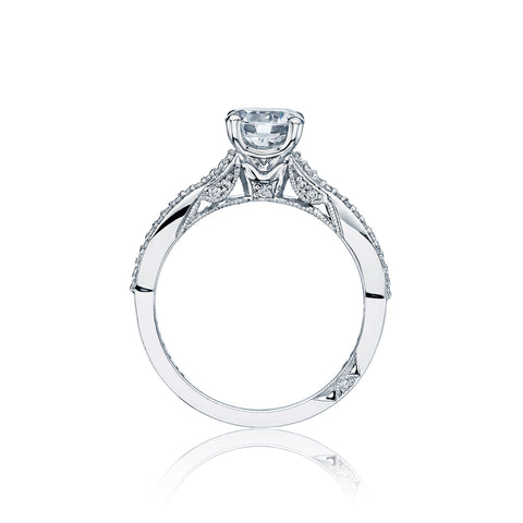 Tacori Platinum Ribbon Round Diamond Engagement Ring Setting   (0.26 CTW)