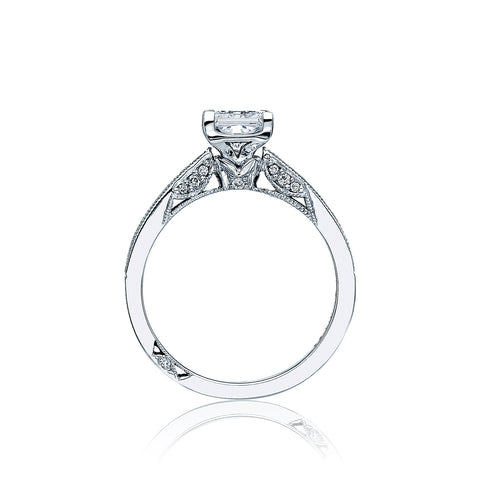 Tacori 18k White Gold Simply Tacori Princess Diamond Engagement Ring Setting (0.31 CTW)