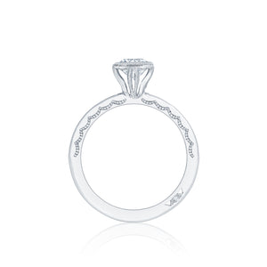 Tacori 18k White Gold Starlit Princess Diamond Engagement Ring Setting  (0.35 CTW)