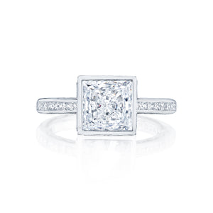 Tacori 18k White Gold Starlit Princess Diamond Engagement Ring Setting  (0.35 CTW)