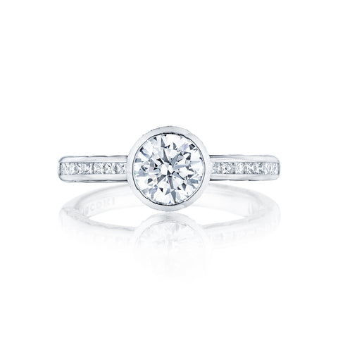 Tacori 18k White Gold Starlit Round Diamond Engagement Ring Setting  (0.35 CTW)