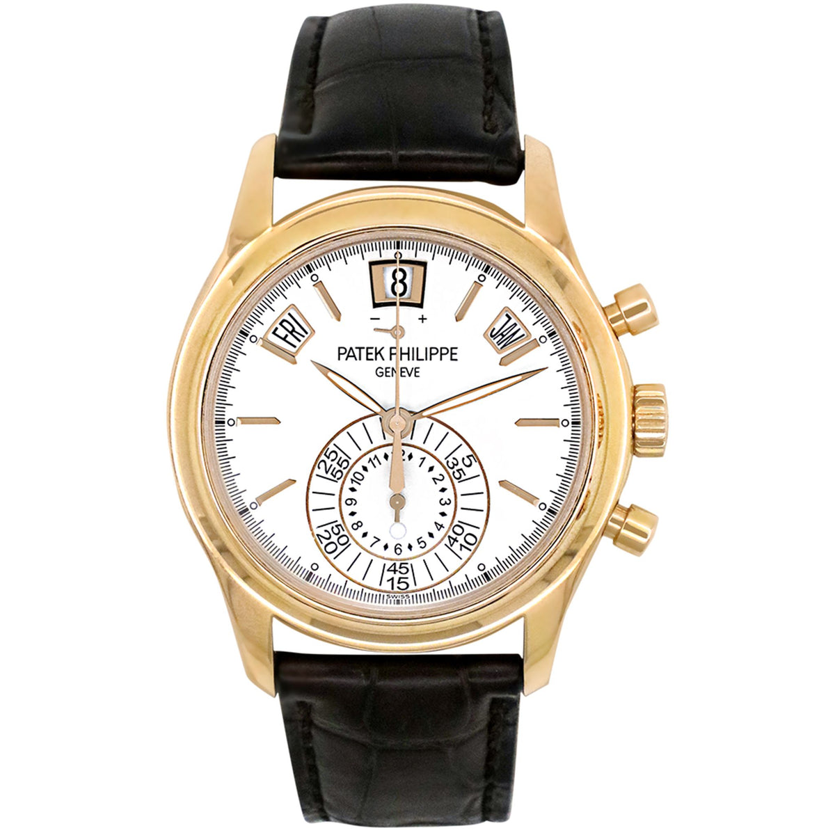 Pre-Owned Patek Philippe 5960R 18k Rose Annual Calendar Chronograph Wa