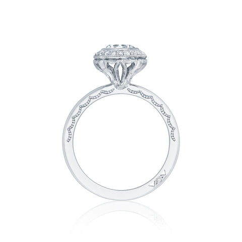 Tacori 18k White Gold Starlit Round Diamond Engagement Ring Setting   (0.16 CTW)