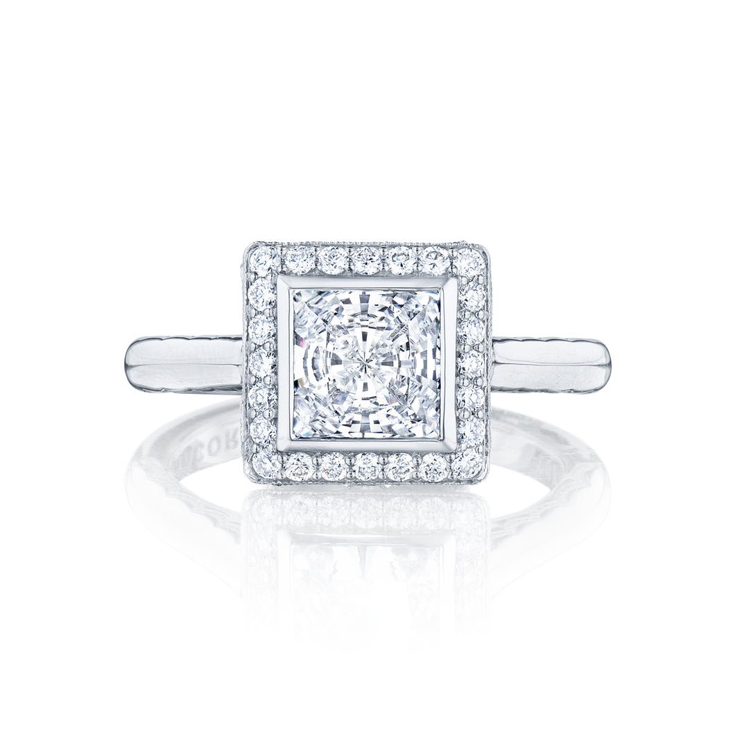 Tacori 18k White Gold Starlit Princess Diamond Engagement Ring (0.29 CTW)