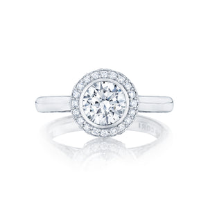 Tacori 18k White Gold Starlit Princess Diamond Engagement Ring (0.16 CTW)