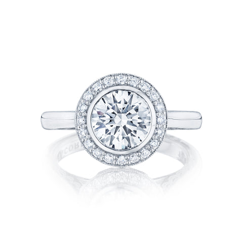 Tacori Platinum Starlit Round Diamond Engagement Ring Setting  (0.24 CTW)