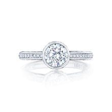 Load image into Gallery viewer, Tacori 18k White Gold Starlit Round Diamond Engagement Ring (0.13 CTW)