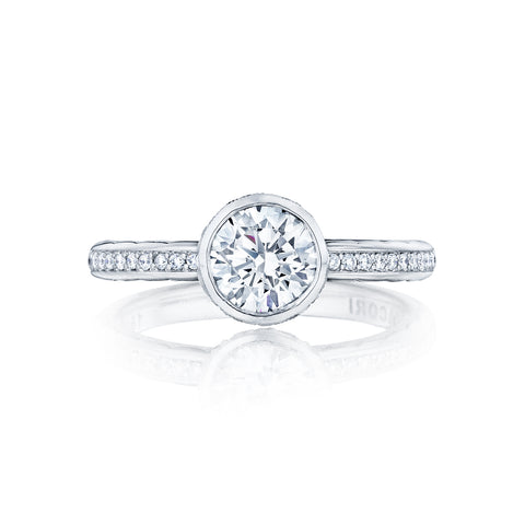 Tacori 18k White Gold Starlit Round Diamond Engagement Ring Setting  (0.13 CTW)