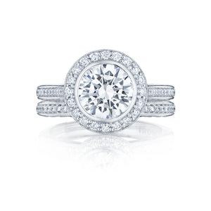 Tacori 18k White Gold Starlit Round Diamond Engagement Ring (0.44 CTW)