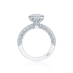 Tacori 18k White Gold Starlit Round Diamond Engagement Ring Setting  (0.67 CTW)