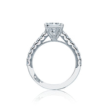Load image into Gallery viewer, Tacori 18k White Gold Clean Crescent Princess Diamond Engagement Ring (0.95 CTW)
