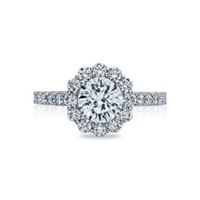 Load image into Gallery viewer, Tacori 18k White Gold Full Bloom Round Diamond Engagement Ring (0.99 CTW)