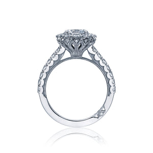 Tacori 18k White Gold Full Bloom Round Diamond Engagement Ring (0.99 CTW)