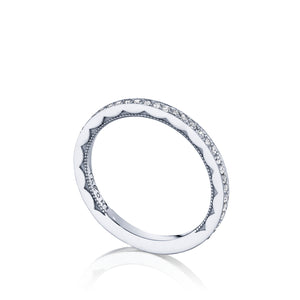 Tacori Platinum Sculpted Crescent Diamond Wedding Band (0.25 CTW)