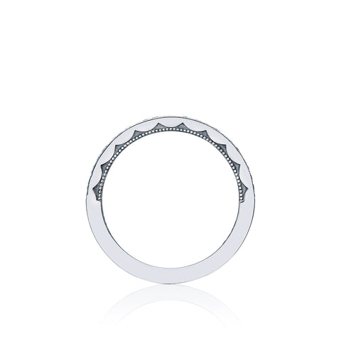 Tacori 18k White Gold Sculpted Crescent Diamond Wedding Band (0.17 CTW)