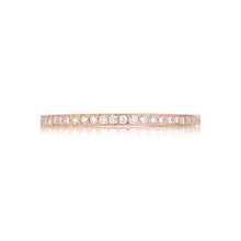 Load image into Gallery viewer, Tacori 18k Rose Gold Sculpted Crescent Eternity Diamond Wedding Band (0.35 CTW)