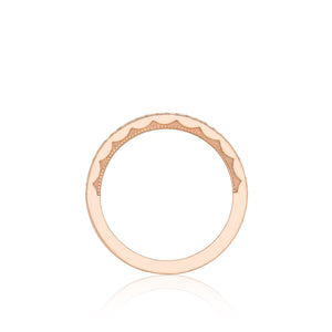 Tacori 18k Rose Gold Sculpted Crescent Eternity Diamond Wedding Band (0.35 CTW)