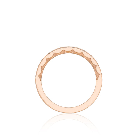 Tacori 18k Rose Gold Sculpted Crescent Eternity Diamond Wedding Band (0.35 CTW)