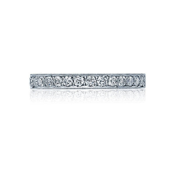 Tacori 18k White Gold Sculpted Crescent Diamond Wedding Band (0.45 CTW)