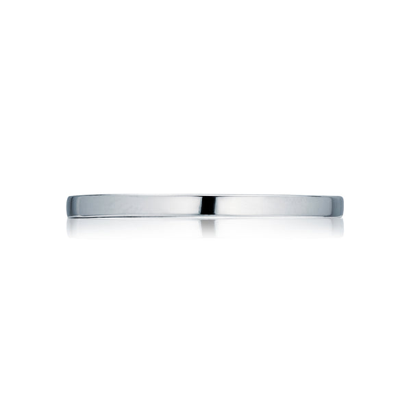 Tacori 18k White Gold Sculpted Crescent Wedding Band 1.5mm