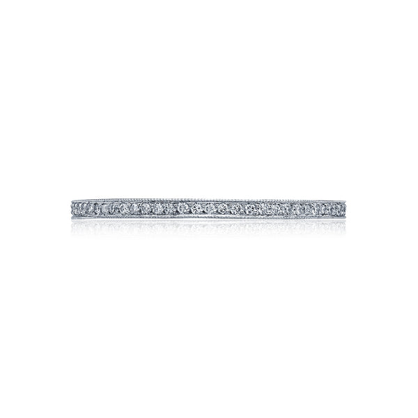 Tacori 18k White Gold Sculpted Crescent Diamond Wedding Band (0.21 CTW)