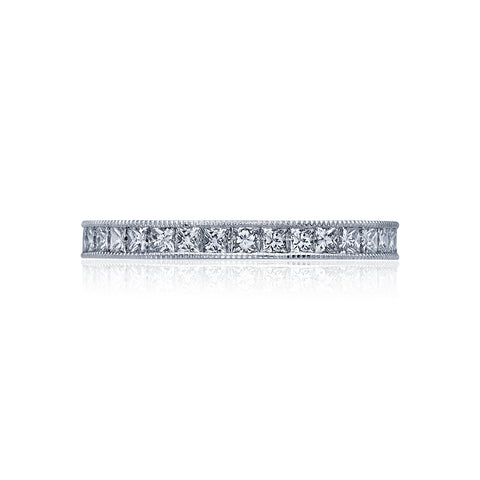 Tacori 18k White Gold Sculpted Crescent Diamond Eternity Wedding Band (1.46 CTW)