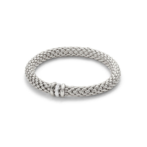 Fope LOVE NEST White Gold Diamond Bracelet (0.19 CTW)