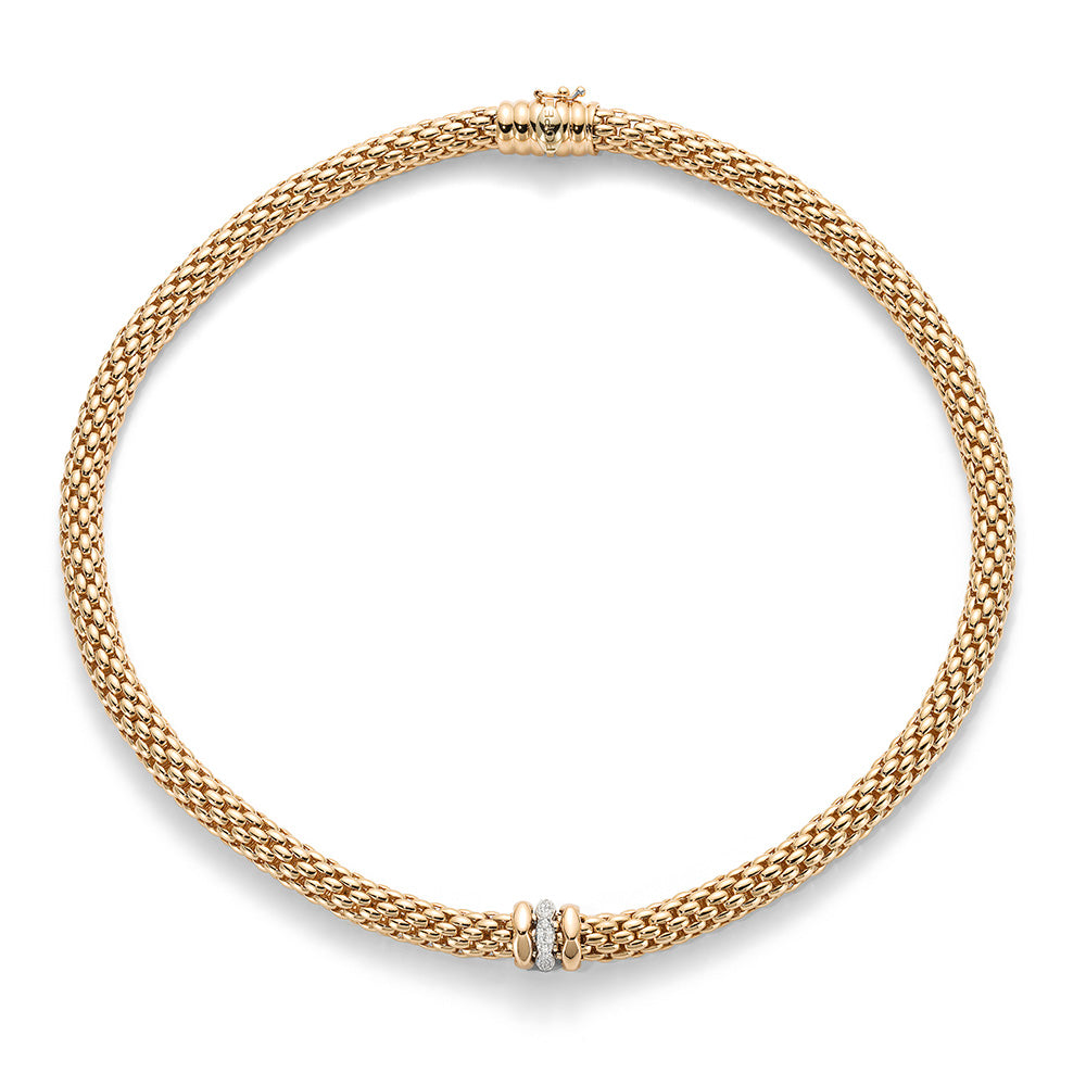 Necklet with diamond pave' - FOPE