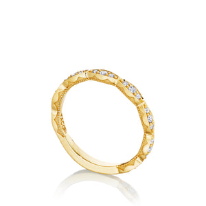 Tacori 18k Yellow Gold Sculpted Crescent Diamond Wedding Band (0.27 CTW)