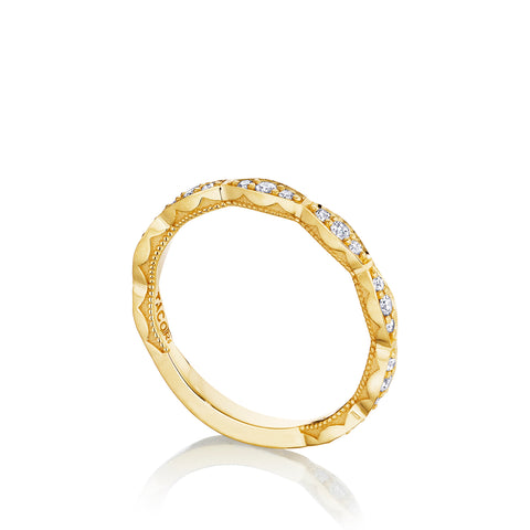 Tacori 18k Yellow Gold Sculpted Crescent Diamond Wedding Band (0.27 CTW)