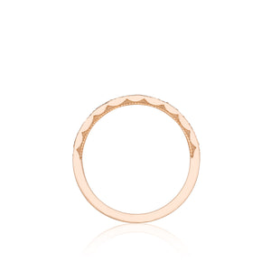 Tacori 18k Rose Gold Sculpted Crescent Diamond Wedding Band (0.33 CTW)