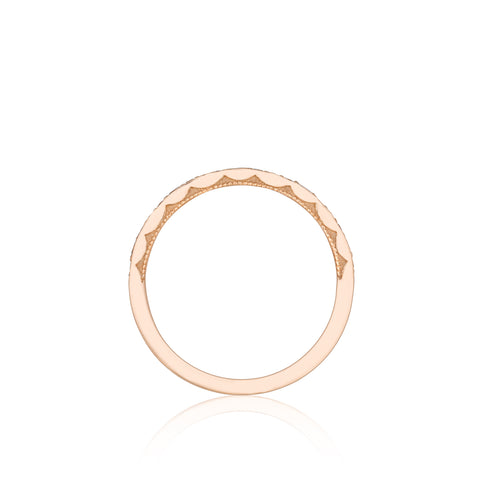 Tacori 18k Rose Gold Sculpted Crescent Diamond Wedding Band (0.33 CTW)