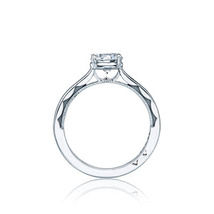 Tacori 18k White Gold Sculpted Crescent Round Diamond Engagement Ring Setting (0.5 CTW)