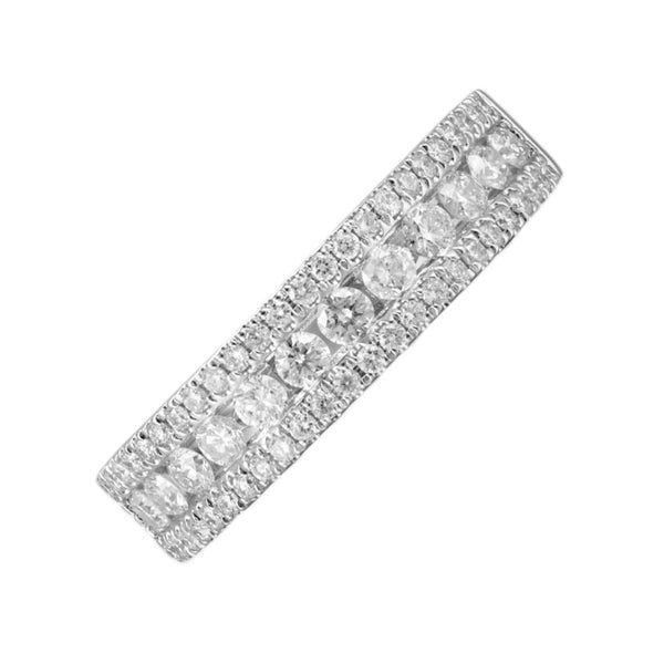 3 Row Multi Channel Diamond Band 3/4 CTW